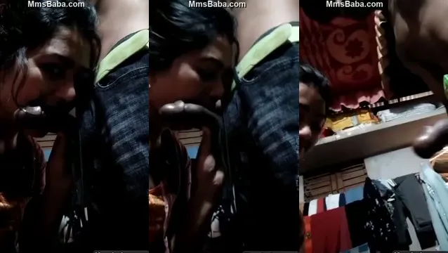 Desi Village Virgin GF Giving First Blowjob in Hotel Room