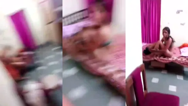 Indisk fru går in på mannen i säng med en annan kvinna