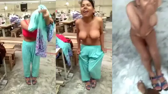 Chefe Pega Funcionária Dobrando Roupas e Fode Seus Seios Grandes