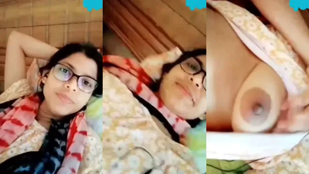 Desi-tjej visar bröst i videoträff med pojkvän