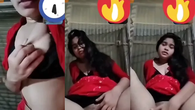 Söt Bangladesiska Tjej Fingrar sig i Sovrummet