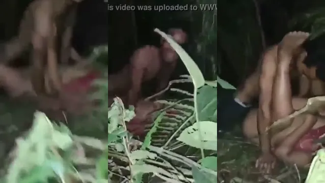 Rustic Assam Girl Gets Wild Forest Gangbang by Multiple Guys at Night