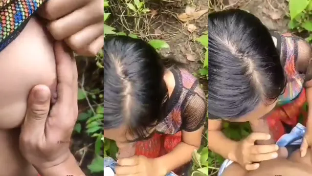 Watch Desi Couple Fucking Wild in Forest Girlfriend Sucks Massive Big Dick Outdoors full viral video leaked