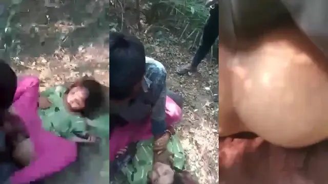 Divoká Dvojitá Třeticí v Džungli - Tři Lidé Fuckují v Lese