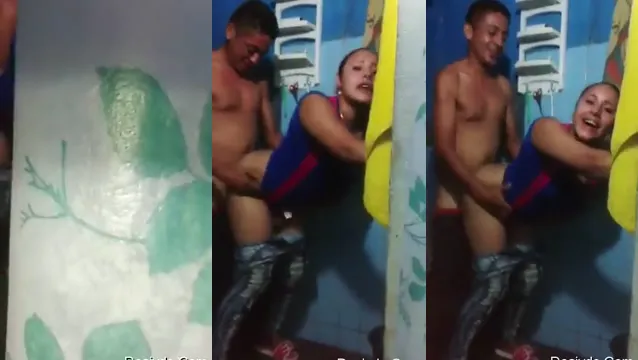 Cuckold Husband Laughs as Wife Gets Fucked Hard in Steamy Bathroom