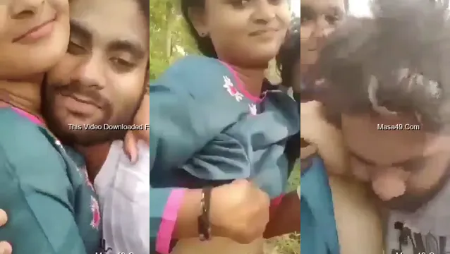 Desi Lover Devours Girlfriend's Boobs in Steamy Romance Video
