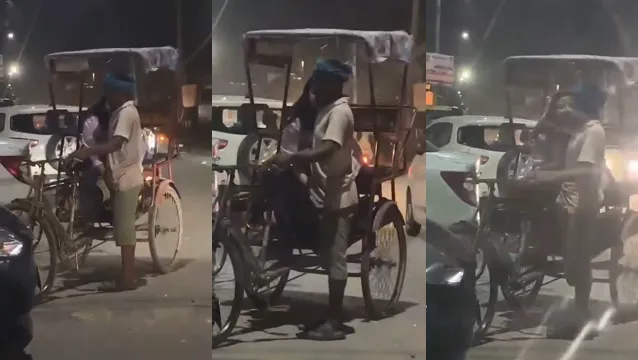 Drunk Desi Girl Gives Rickshaw Driver a Wild Handjob on the Road