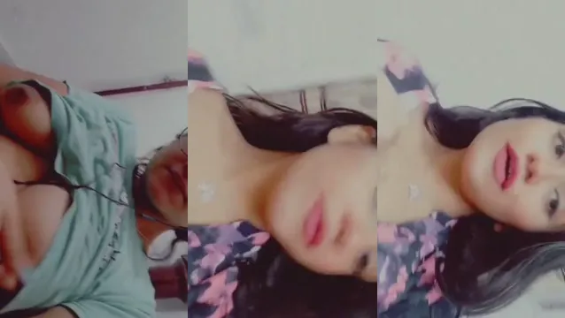 Watch Desi Girl Teasing Her Juicy Tits in Private Home Video full viral video leaked
