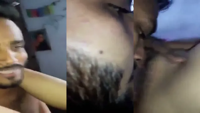 Indian Couple's Wild Cunnilingus Session Leaves Her Moaning