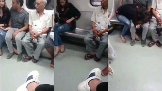Shameless Metro Girl Gives BF a Steamy Public Blowjob