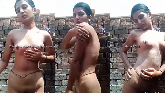 Watch Desi vesnická dívka se koupá nahá - Teplá venkovní vesnická únik full viral video leaked