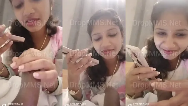 Tamil Aunty in Fishnet Dress Gives Steamy Handjob and Blowjob