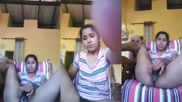 Watch Desi Teen Fucks Herself With Dildo Tools full viral video leaked