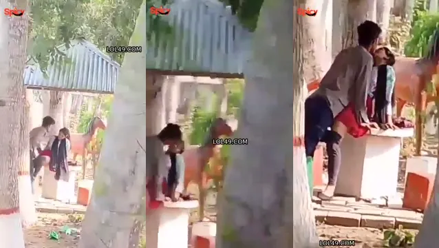 Desi Couple Caught Fucking Wildly in Public Park Video