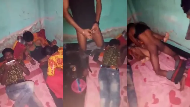 Diwali Gangbang With Prostitute - 3 Workers Fuck Desi Girl