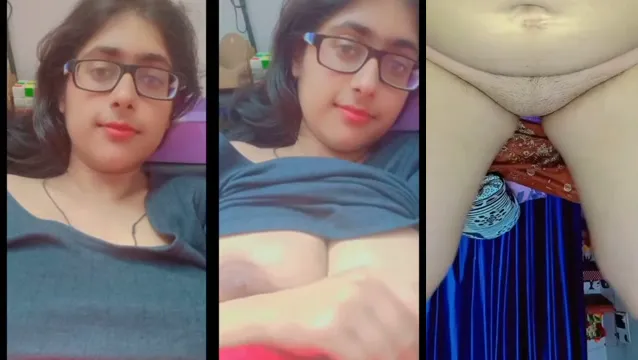 Cute Glasses Girl Flashes Pink Pussy and Perky Boobs in Leaked Video