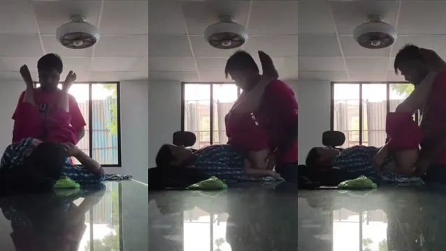 Corporate Boss Bends Office Maid Over Table for Forbidden After-Hours Fuck