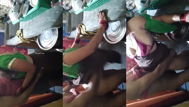 Desi Bhabhi Gives Wet Mouth Fuck in Kitchen Before Rough Counter Pounding