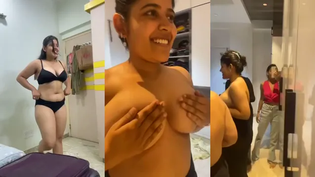 Hot & Spicy Delhi Lesbo Teens Flashing Juicy Tits in Bathroom for Crush - A Viral Sensation