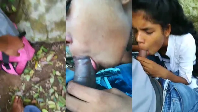 College Girl Bunking Tuition for Stealthy Bush Blowjob