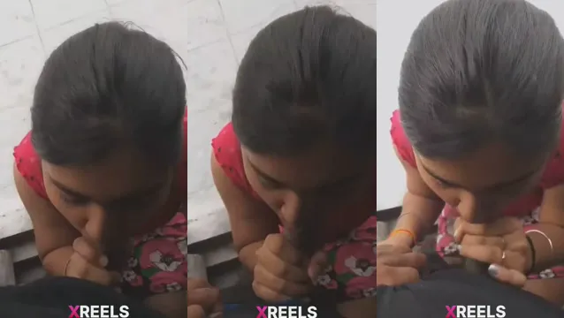 Desi Girl Gives First Blowjob to Boyfriend with Big Dick