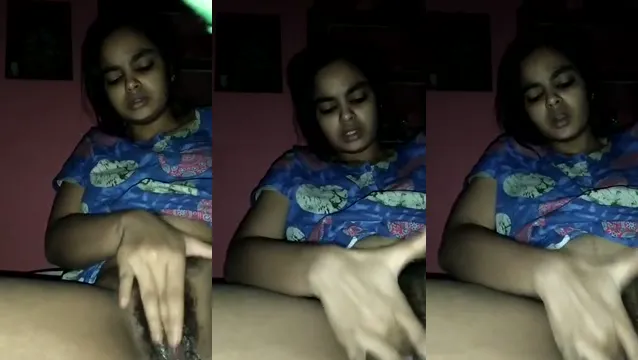 Girl Fingers Her Pussy Hard Moaning Loudly Licks Fingers Clean