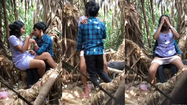Chica Tamil salvaje es empotrada fuerte en una aventura sexual en la selva