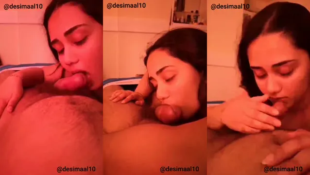 Watch فتاة هندية سمينة تقدم عمل لسان لذيذ للمخاد full viral video leaked