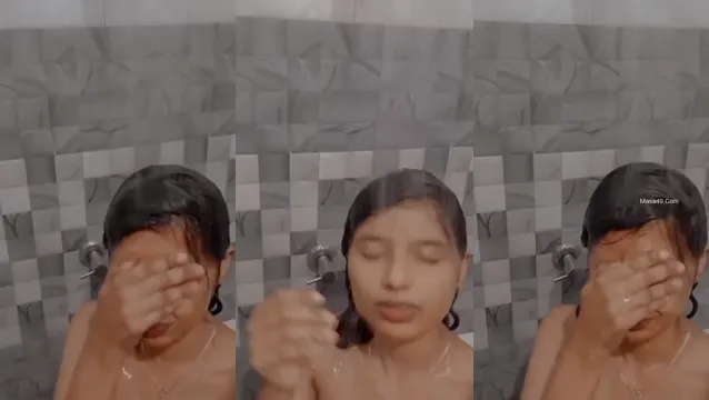 Desi Girl Soaping Up Her Wet Body in the Shower