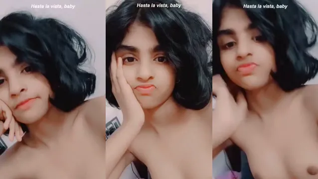 Desi Girl Presses Boobs and Exposes Wet Pussy for Horny Bhabhi