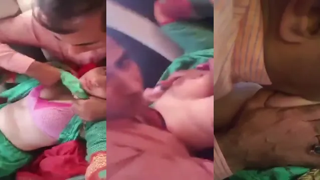 Sucking Girlfriend's Breasts In Car While Parked Publicly