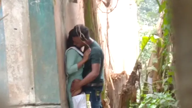 College Girl Stands Wild for Hidden Cam Jungle Fuck