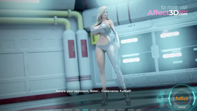 Hermaphrodite Superhero Fucks with Both Cock and Pussy in Flying XXX Game