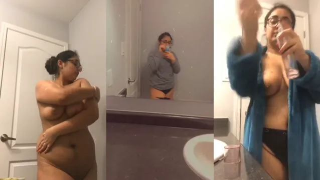 Watch Hot Girl Strips Naked in Shower and Slathers Her Body with Oil full viral video leaked