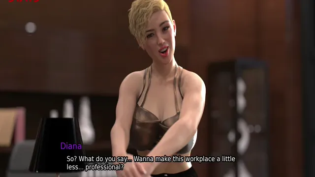 Cheating Wife Rides Boss Hard in Office 3D Porn Game
