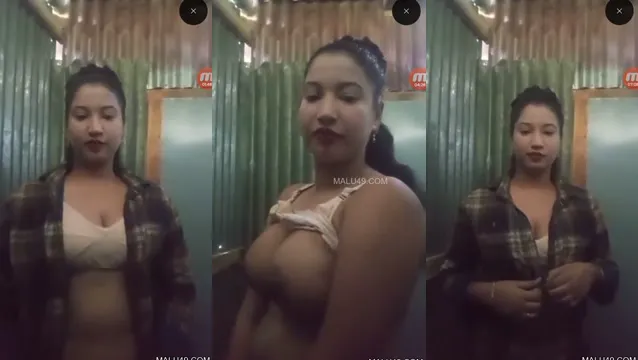 Milf india caliente muestra sus tetas jugosas en una filtración de llamada de video