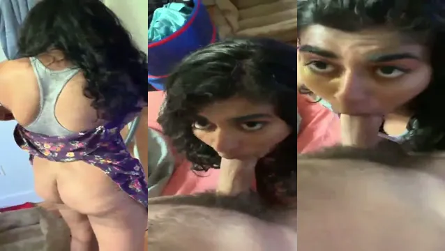 Desi Babe Deepthroats Desi BF with Fiery Passion