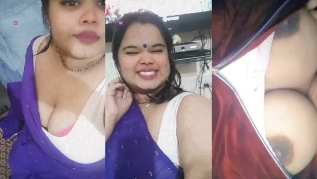 Desi Village Boudi Stripping Down for Hot Nude Selfie with Big Boobs