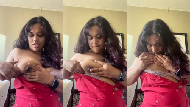 Desi Girl Teasing Her Breasts in Hot Nude Boob Play Video 2026