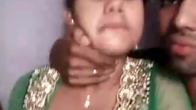 Desi Girl's Boobs Squished by BF in Wild Kissing Session