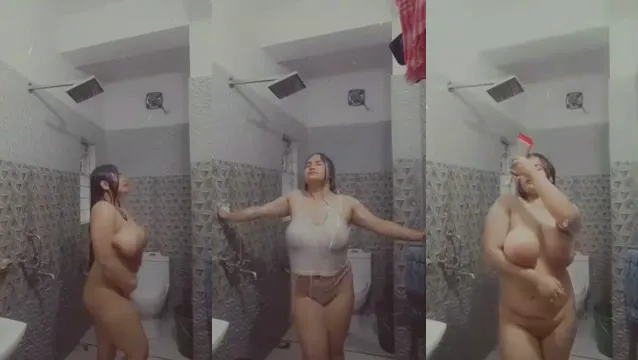 Watch Opravdu horká zábava Tlustá holka si umývá velké prsy v parní sprše! full viral video leaked