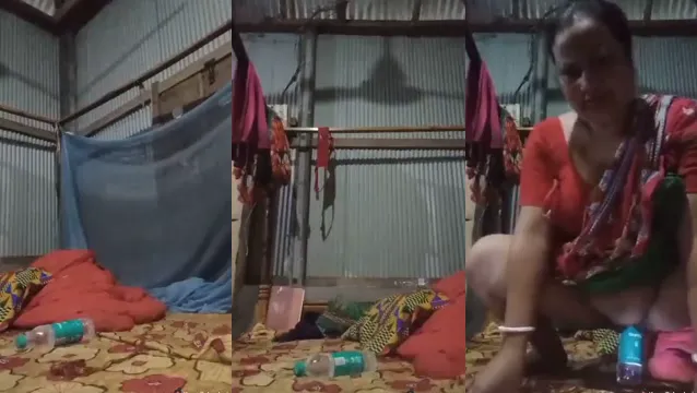 Sensual Bengali Bhabhi Fucks Water Bottle in Hotel Room