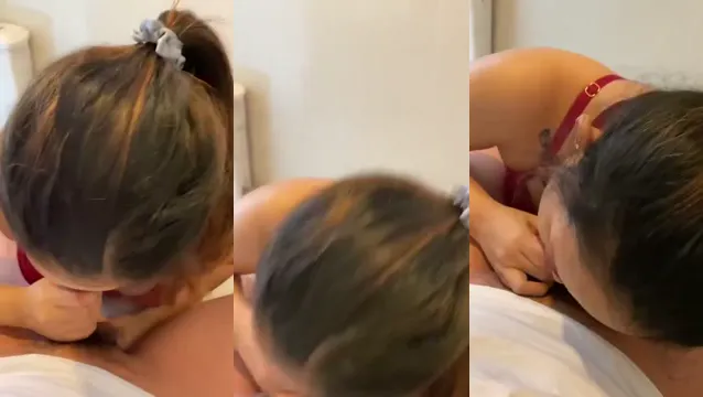 North East Girl Gives Intense Blowjob with Deep Cock Sucking