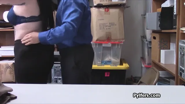 Tattooed Office Suspect Bends Over for Rough Office Dick