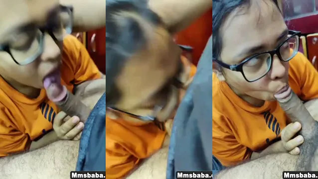 Desi Bhabhi Sucking Husband's Cock in Viral Blowjob Action