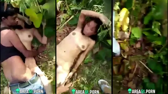 Desi Village Girl Gets Wild in Jungle with BF Hot Sex Action