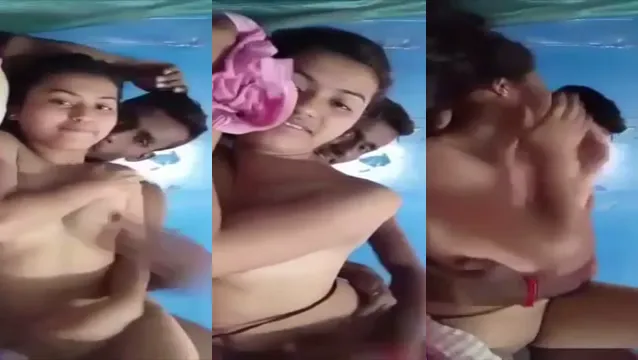 Namorada com Seios Aperrados e Fodida Fortemente no Sexo Suado do Verão