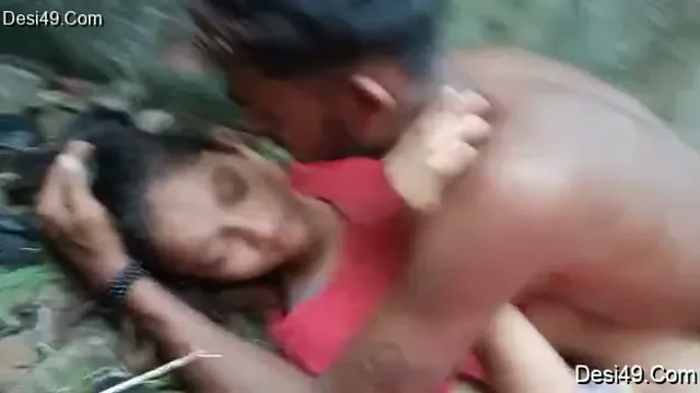 Chapri Boys Fucking Cute Girl in the Jungle Wild Sex Adventure