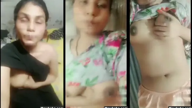 Delhi Babe Flashes Milky Boobs in Naughty Bathroom Tease