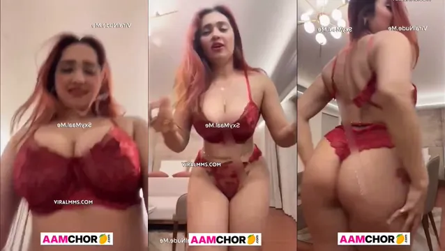 Watch Aditi Mistry in Red Lingerie - A Bold Indian Leak full viral video leaked